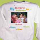 My Heart Personalized Photo Sweatshirt